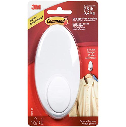 White Clothes Hanger Adhesive Hook