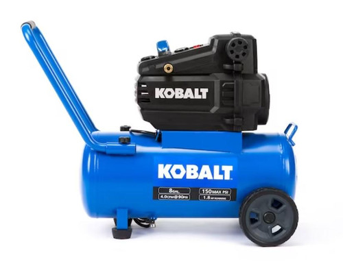 Kobalt 0300842 8-Gallon Portable Electric Horizontal Air Compressor