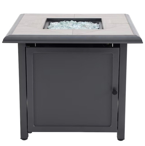 Style Selections 30-in W 40000-BTU Dark Gray Charcoal Tabletop Steel Propane Gas Fire Pit Table