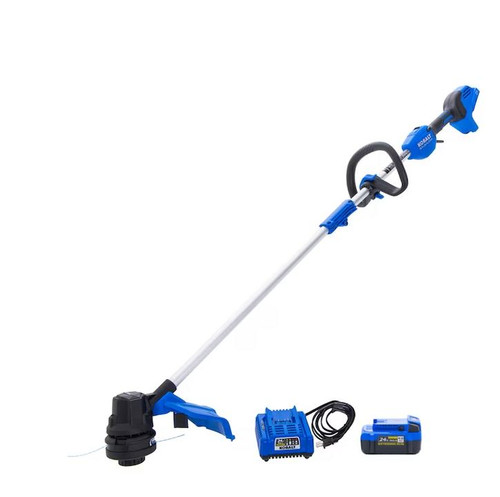 Kobalt 24-volt 14-in Straight Shaft Battery String Trimmer 4 Ah (Battery and Charger Included)