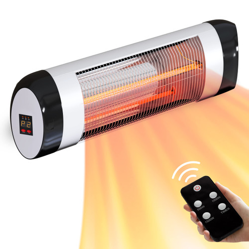 Comfort Zone CZPH10R 1,500-Watt Electronic Indoor/Outdoor Wall Mounted Patio Heater