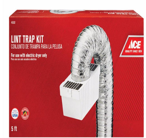 Ace 4 in. W X 4 in. L White Plastic Lint Trap