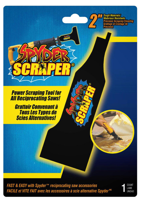 Spyder 00138 2" Black Scraping Tool Attachment For Reciprocating Saw