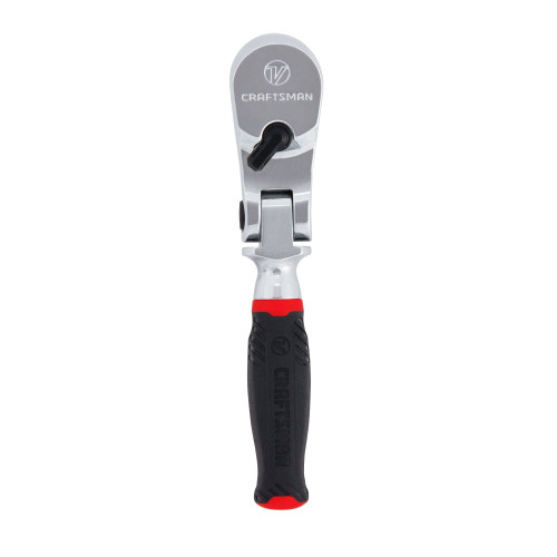 Craftsman V-SERIES Ratchet, 1/4 Inch Drive, 80-Tooth, Flexible Head Comfort Grip (CMMT86305V)