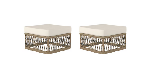 Style Selections Avery Station Set of 2 Brown Steel Ottoman