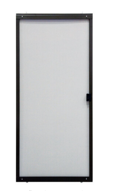 Breezeway Sliding Patio Screen Door, Bronze Steel, Adjustable Height, 30-in. Wide