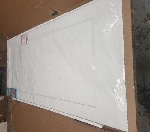 36 in. X 80 in. X 1-3/8 in. Shaker White Primed 1-Panel Solid Core Wood Interior Slab Door