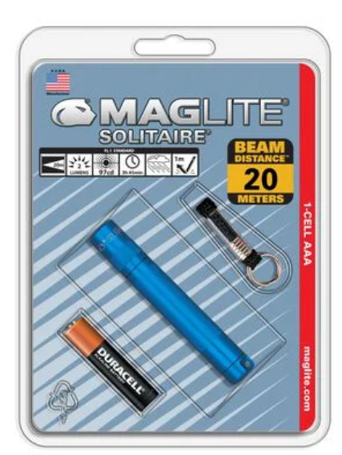 Maglite Solitaire Incandescent 1-Cell AAA Blue Flashlight