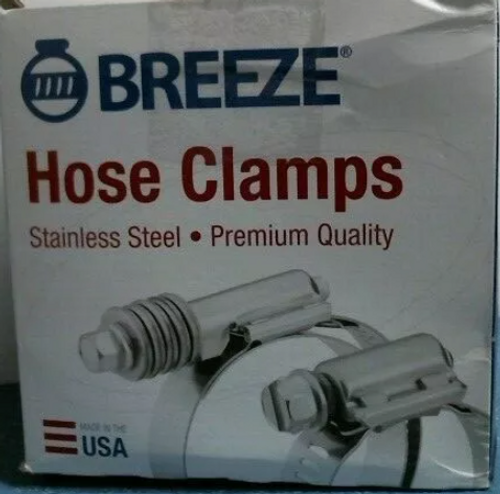 Breeze Aero-Seal 200 64W Stainless Steel Hose Clamps, Box of 10