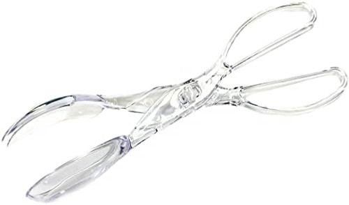 Chef Craft Premium Salad Scissor Tongs, Clear