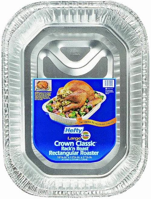 Hefty EZ Foil 11-3/4 in. W X 16-1/8 in. L Roaster Pan Silver