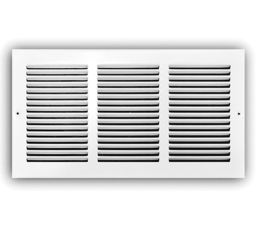 TRUaire 170 10X06 1-Way Stamped Face Return Air Grille, 10 in W x 6 in H x 1/4 in THK, 86 to 198 cfm, Steel