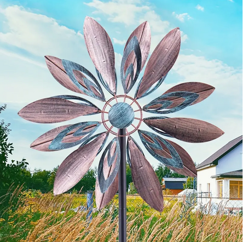 74.8 inch Wind Spinner Outdoor Garden with Metal Stake 360-Degress Windmills for Yard Patio Art Retro Wind Mill Decor