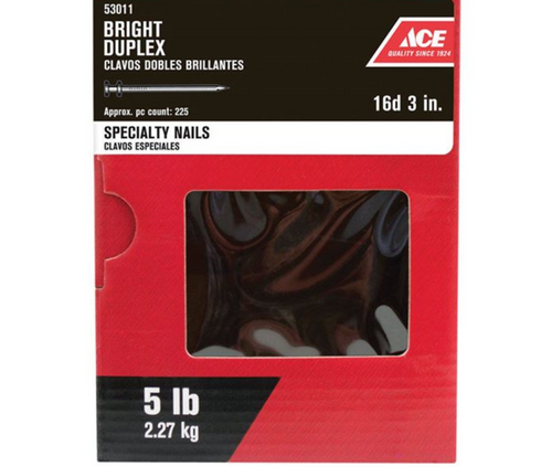 Ace Double 3 in. L Duplex Nail Bright 5 lb.