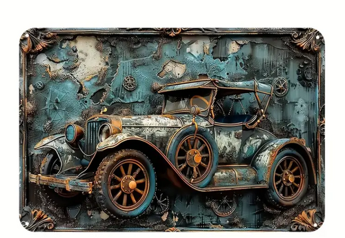 Vintage Car Metal Poster