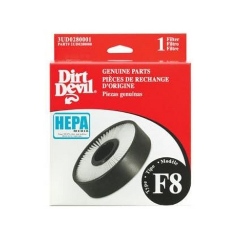 Dirt Devil Ultra Vision F8 Hepa Filter Used On The Following : Ultra Vision Peggable Box