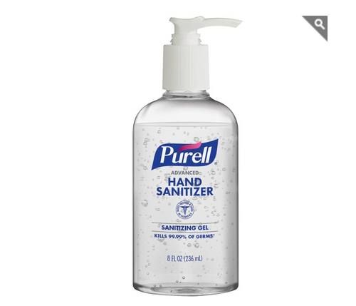 Purell 4040-12-S Advanced Gel Hand Sanitizer, 8 oz.