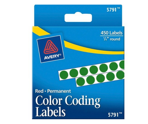 Avery® 1/4" Color-Coding Labels Green