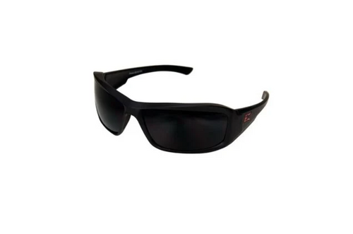 Edge Brazeau Torque Polarized Safety Glasses Black Frame Smoke Lens