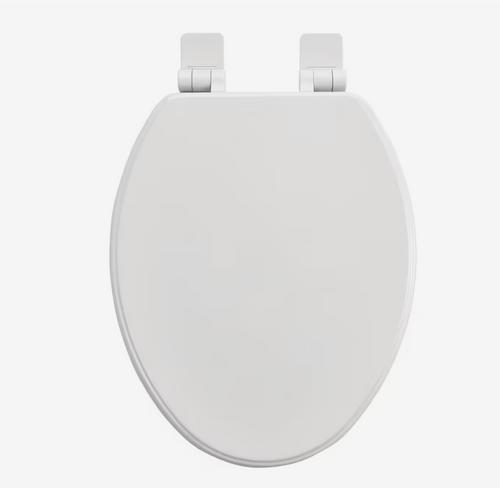 American Standard Moments Wood White Elongated Soft Close Toilet Seat