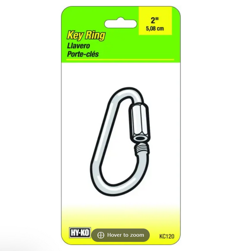 Hy Ko KC120 Oval Steel Key Ring