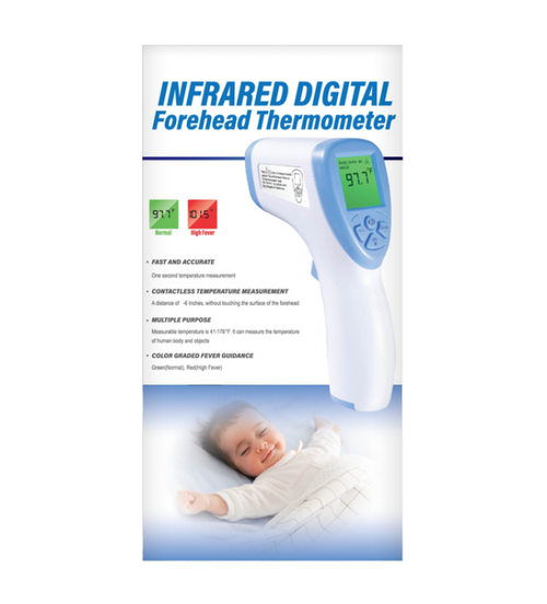 GB White No Contact Infrared Digital Forehead Thermometer