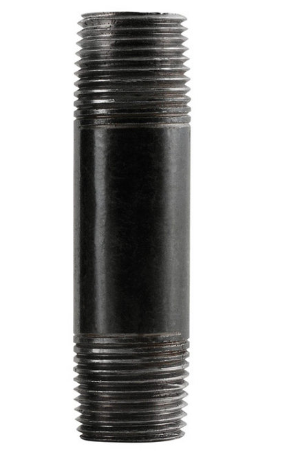 Pipe Decor 1/2 in. MPT X 1/2 in. D MPT Black Steel 4 in. L Pipe Decor Connector