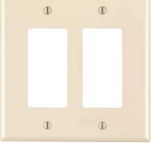 Leviton carries a complete selection of wall plates in multiple colors and configurations to satisfy any need. Wall plates come in three sizes: standard, midway, and jumbo. Midway and jumbo sizes provide helpful options to cover wall imperfections.

Sleek contemporary decora look
Midway size - 3/8 in. larger on all sides
Unbreakable nylon
Use with decora devices, GFCIs, and lighting controls