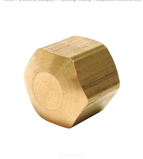 Dial - 9525 - 1/4 in. H Brass Cap *Image may vary from actual product. Place your order based on product description and specification.  Dial - 9525 - 1/4 in. H Brass Cap