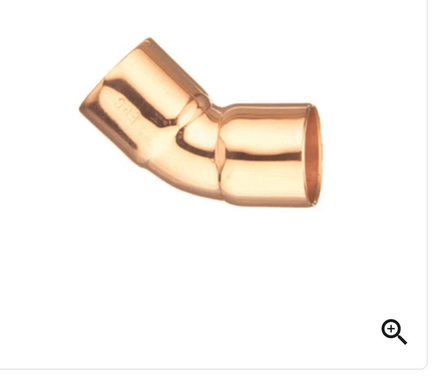 1/4 in Copper CXC 45 deg ELBOW 106