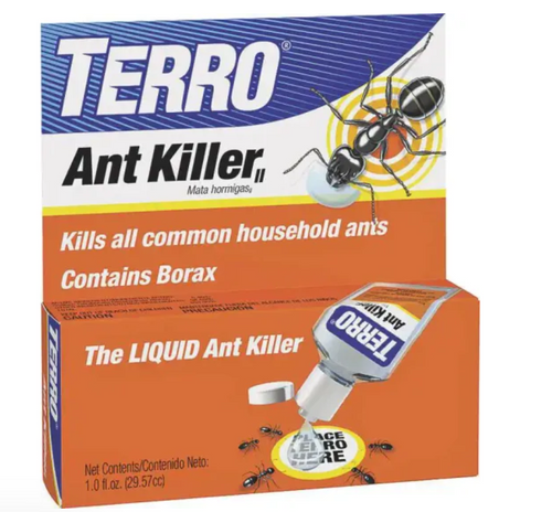 Attracts and kills all common household ants
It kills the ants you see and the ants you don't
Worker ants deliver a lethal dose to the rest of the colony
Apply product to cardboard tiles and place where ants are seen

Terro1 ounce liquid ant killer ii with borax. Epa is approved for all areas and kills all common household ants. Provides fast-acting elimination of the queen and the entire colony. Safe for use in and around homes. Attracts and kills all common household ants, including Argentine ants, ghost ants, cornfield ants, pavement ants, acrobat ants, white-footed ants, little black ants, odorous house ants, crazy ants, big-headed ants, and other sweet-eating ants.