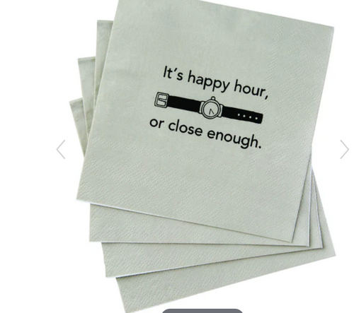 Beverage Napkins - Happy Hour