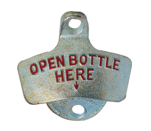 Starr X Cast Bottle Opener, 3-1/4" x 2-3/4" x 1-1/4", old fashioned, die cast zinc, includes screws, Made in USA (individually boxed)