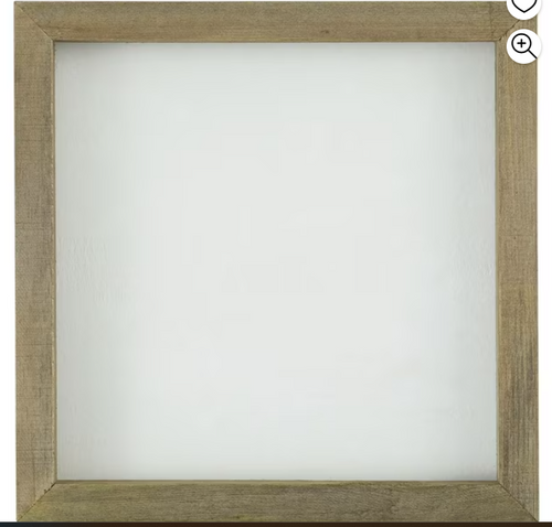 This rustic finish frame from Hampton Art, is a clever way to hang photos, memorabilia and more! It is also great for unique craft projects, custom decor or personalization at your home or office. Great for school projects or any project you may have in mind! The 10 x 10 inch painted wooden surface with a jute string for hanging. You can get creative and use stencils, paint, embellishments, paper crafting, vinyl and much more on this surface. This package contains one 10x10 inch wooden frame. Imported.