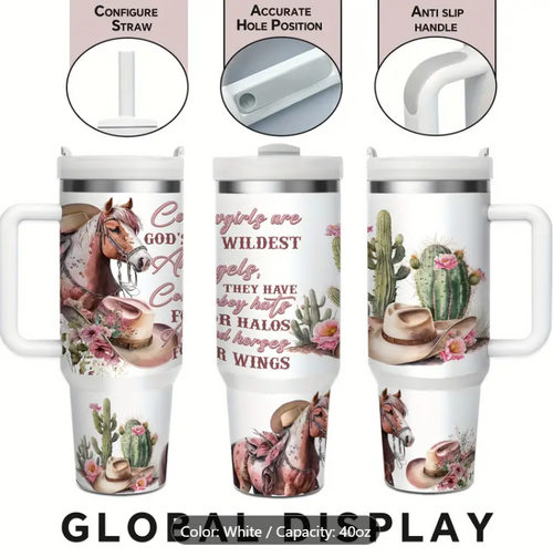 Cowgirl Quote 40oz Vacuum Insulated Tumbler