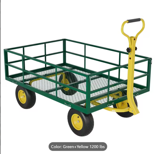 3-in-1 Heavy-Duty Steel Garden Cart Wagon