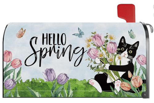 Spring Cat Tulip Floral Mailbox Cover – Magnetic Standard Size 21x18 Inch, Holiday Decorative Post Letter Box Wrap for Garden Yard Decoration Spring Cat Tulip Floral Mailbox Cover – Magnetic Standard Size 21x18 Inch, Holiday Decorative Post Letter Box Wrap for Garden Yard Decoration