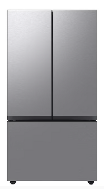 Samsung Bespoke Standard-Depth 30.1-cu ft 3 -Door Smart Compatible French Door Refrigerator with Dual Ice Maker with Water Dispenser ( Stainless Steel - All Panels ) ENERGY STAR Certified Samsung Bespoke Standard-Depth 30.1-cu ft 3 -Door Smart Compatible French Door Refrigerator with Dual Ice Maker with Water Dispenser ( Stainless Steel - All Panels ) ENERGY STAR Certified