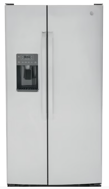 GE 25.3-cu ft Side-by-Side Refrigerator with Ice Maker ,Water and Ice Dispenser ( Stainless Steel ) GE 25.3-cu ft Side-by-Side Refrigerator with Ice Maker ,Water and Ice Dispenser ( Stainless Steel )