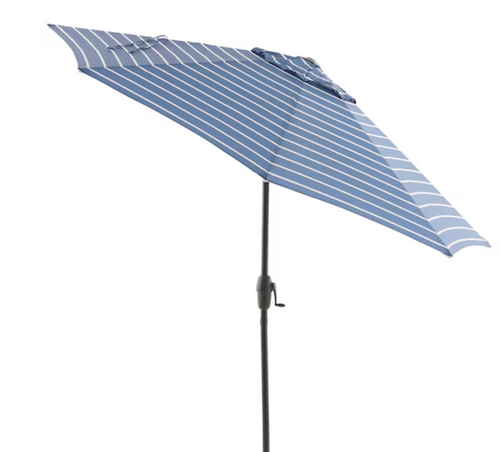 allen + roth 9-ft Aluminum Blue Auto-tilt Market Patio Umbrella allen + roth 9-ft Aluminum Blue Auto-tilt Market Patio Umbrella