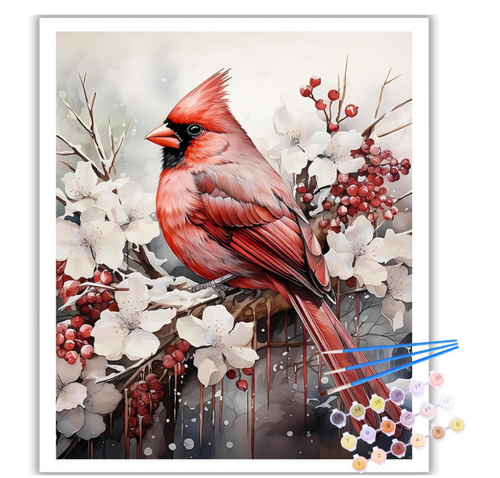 Cardinal Paint by Number Kits on Canvas