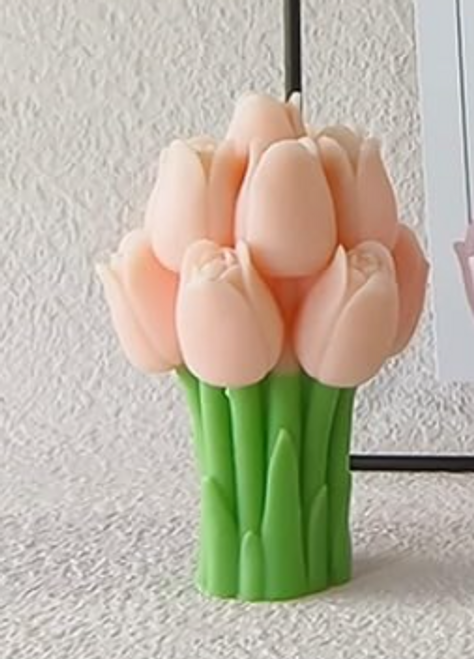 Flesh - Pink Tulip Scented Candle,