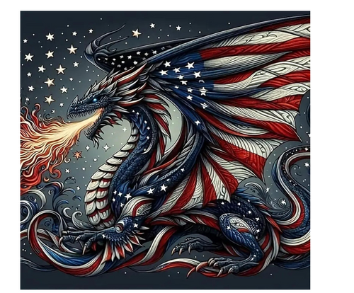 5D Fire Dragon Diamond Art Kits for Adults