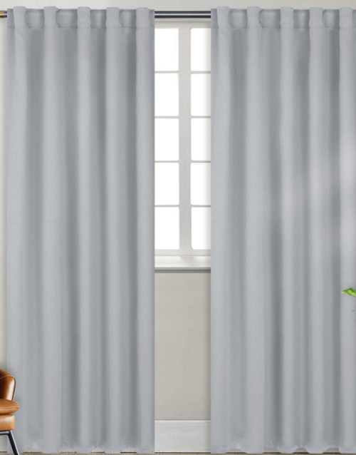 BGment Light Grey Blackout Curtains 2 Panels 42 x 84 Inch BGment Light Grey Blackout Curtains 2 Panels 42 x 84 Inch