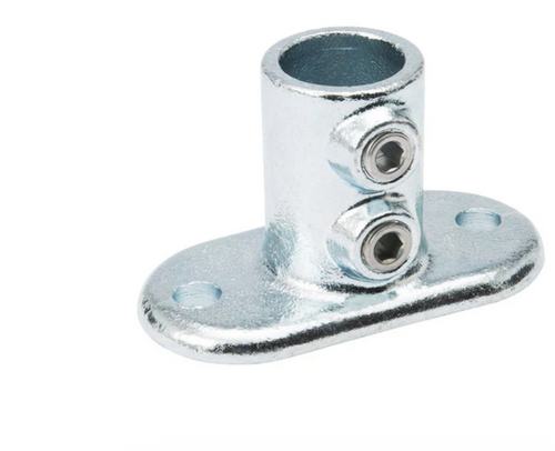 Steel Tek 673-204HC 3/4" x 3/4" Galvanized Steel Rail Support – BK Products Standard Rail Flange for Guard Rails & Balustrades