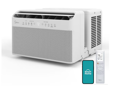 Midea U‑Shaped Window Air Conditioner – 10,000 BTU, Ultra‑Quiet 36 dBA, WiFi/App/Voice Control, 35% Energy Savings, Open Window Design, ENERGY STAR Most Efficient