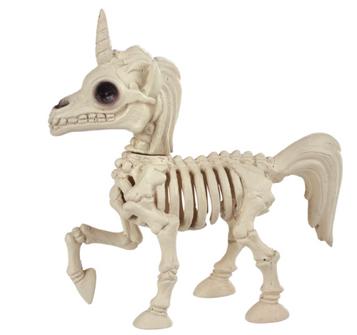 Seasons 6.75" Unicorn Skeleton Yard Decor – Realistic Prancing Pose, Horn & Tail, Indoor/Outdoor Halloween Display Seasons 6.75" Unicorn Skeleton Yard Decor – Realistic Prancing Pose, Horn & Tail, Indoor/Outdoor Halloween Display