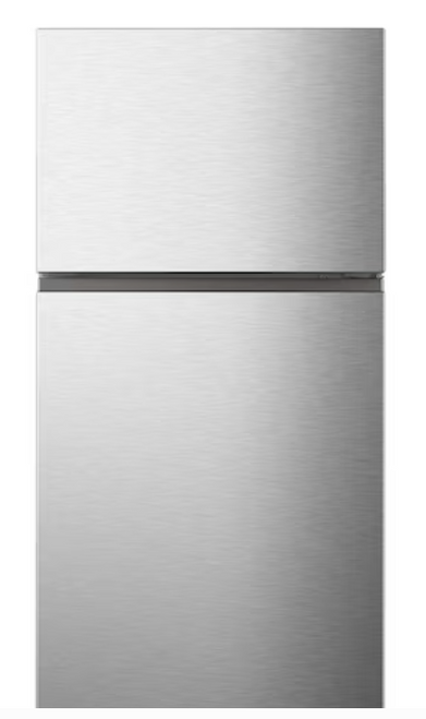 Hisense Top Mount 18-cu ft Top-Freezer Refrigerator ( Stainless Steel ) Hisense Top Mount 18-cu ft Top-Freezer Refrigerator ( Stainless Steel )