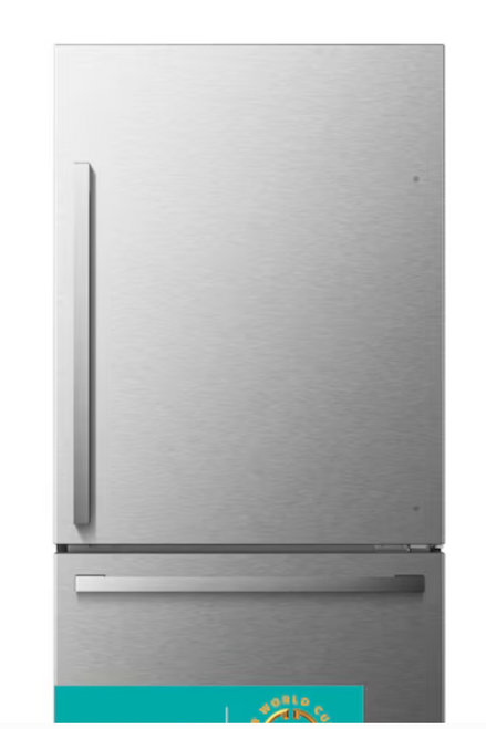 Hisense 17.2-cu ft Counter-Depth Bottom-Freezer Refrigerator Fingerprint Resistant Stainless Steel Hisense 17.2-cu ft Counter-Depth Bottom-Freezer Refrigerator Fingerprint Resistant Stainless Steel