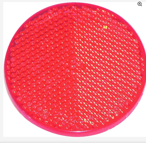 US Hardware RV-657C Red Reflector – 2-3/8 Inch Overall, RV Safety Accessory, DOT Compliant